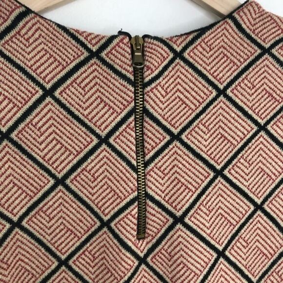 Zara Knit Sweater Dress Geometric Size Medium - Picture 4 of 7